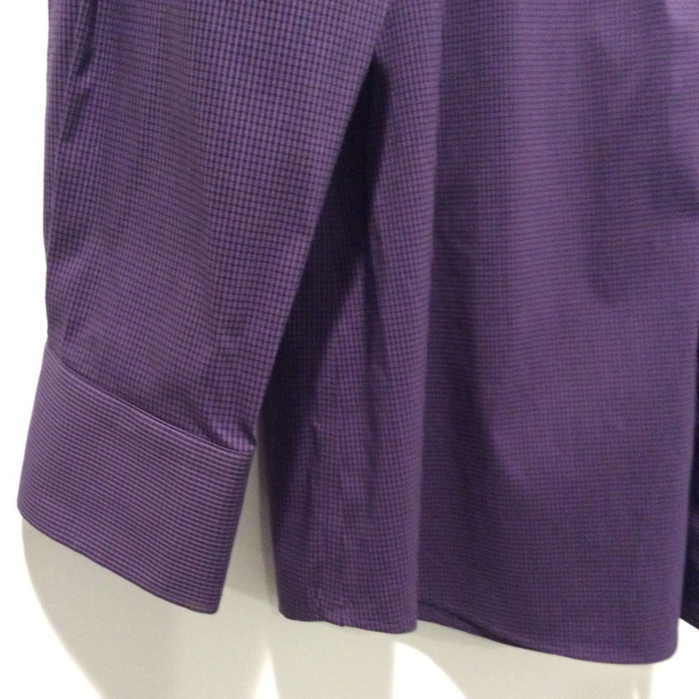Murano Performance Plum Button Down Shirt 16.5/33 - image 5
